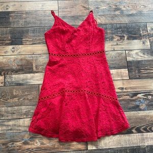 NWT Miami red lace dress